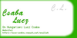 csaba lucz business card